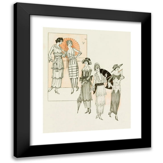 Anonymous 15x18 Black Modern Framed Museum Art Print Titled - The Frock and the Flounce (1919)