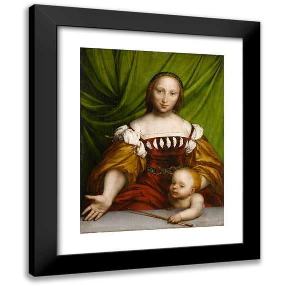 Anonymous 15x18 Black Modern Framed Museum Art Print Titled - Venus with Cupid (1526-28)