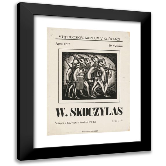 Anonymous 15x18 Black Modern Framed Museum Art Print Titled - Vystava W. Skoczylas (1927)