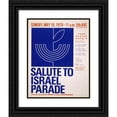thumbnail image 1 of Anonymous 15x18 Black Ornate Wood Framed Double Matted Museum Art Print Titled - Salute to Israel Parade (1970), 1 of 5
