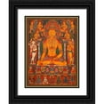 thumbnail image 1 of Anonymous 15x18 Black Ornate Wood Framed with Double Matting Museum Art Print Titled - Buddha Ratnasambhava with Wealth Deitie, 1 of 4