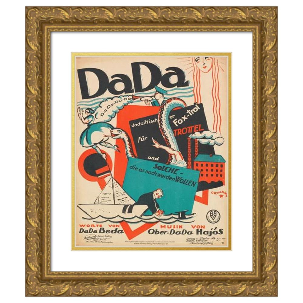 Anonymous 15x18 Gold Ornate Wood Frame and Double Matted Museum