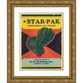thumbnail image 1 of Anonymous 15x18 Gold Ornate Wood Frame and Double Matted Museum Art Print Titled - Star-Pak Vegetables and Fruits Label (1930-1950), 1 of 4