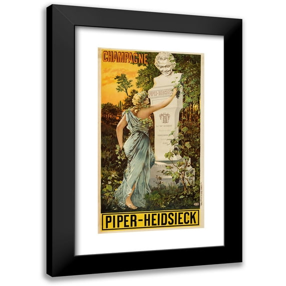 Anonymous 15x24 Black Modern Framed Museum Art Print Titled - Champagne Piper-Heidsieck (1895)