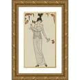 thumbnail image 1 of Anonymous 15x24 Gold Ornate Framed and Double Matted Museum Art Print Titled - Parisian Costumes, No. 8 (1912), 1 of 4