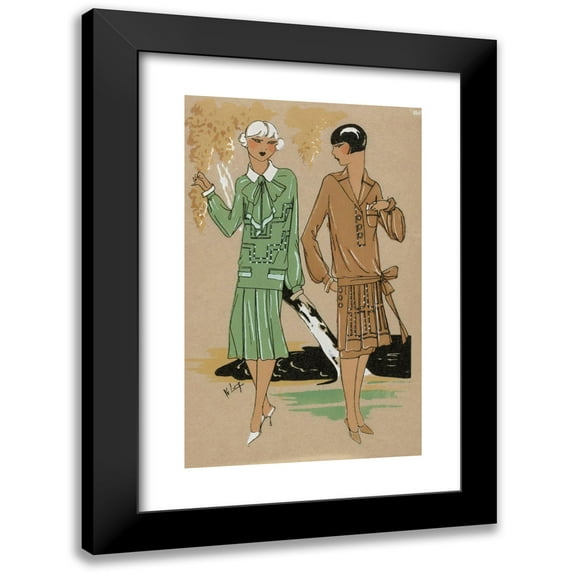 Anonymous 16x24 Black Modern Framed Museum Art Print Titled - Creations Lucien Lelong-Juan-Les-Pins (1926)