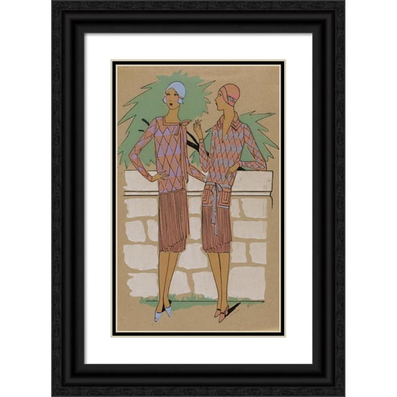Anonymous 16x24 Black Ornate Framed Double Matted Museum Art Print Titled: Creations Jenny (1927)