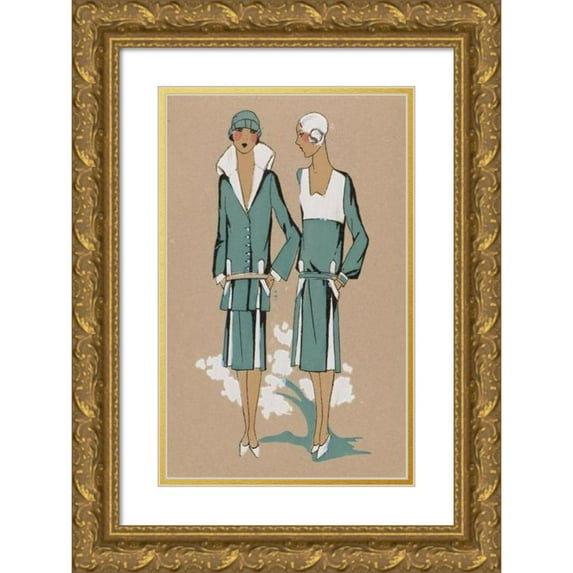 Anonymous 16x24 Gold Ornate Framed and Double Matted Museum Art Print Titled - Creation Berthe Hermance - Nadine (1926)