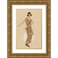 thumbnail image 1 of Anonymous 16x24 Gold Ornate Framed and Double Matted Museum Art Print Titled - Fabrics of A. Prevost Granada Ribbons. (1923), 1 of 4