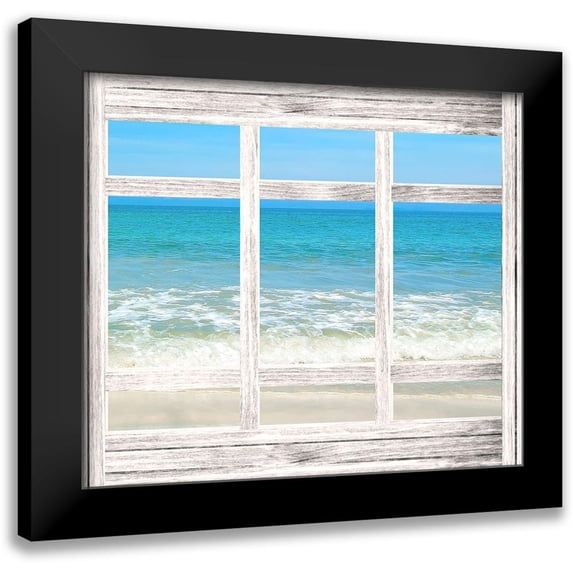 Anonymous 17x15 Black Modern Framed Museum Art Print Titled - Vintage Ocean Window II
