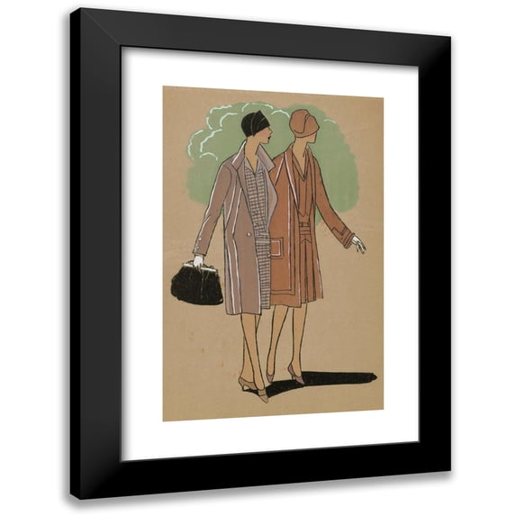 Anonymous 17x24 Black Modern Framed Museum Art Print Titled - Creations Lucien Lelong - Rossignol (1927)