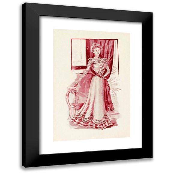 Anonymous 17x24 Black Modern Framed Museum Art Print Titled - Ladies Afternoon Gown (1899)