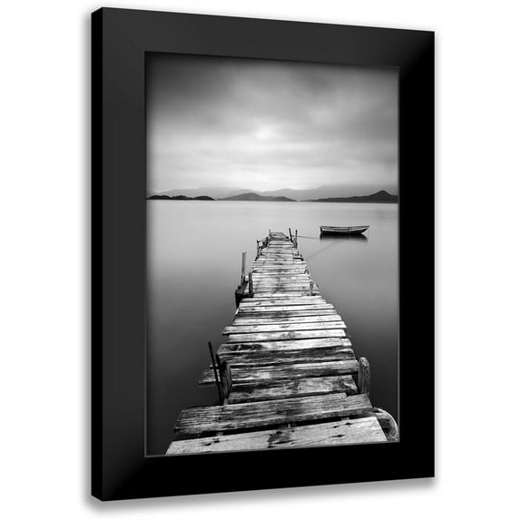 Anonymous 17x24 Black Modern Framed Museum Art Print Titled - Peaceful Pier