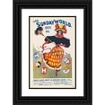 thumbnail image 1 of Anonymous 17x24 Black Ornate Framed Double Matted Museum Art Print Titled: Illustration of a Woman, in a Colorful Dress and Hat, Dancing Among Footballs (1896), 1 of 5