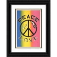 thumbnail image 1 of Anonymous 17x24 Black Ornate Framed Double Matted Museum Art Print Titled: Peace, Love, 1 of 5