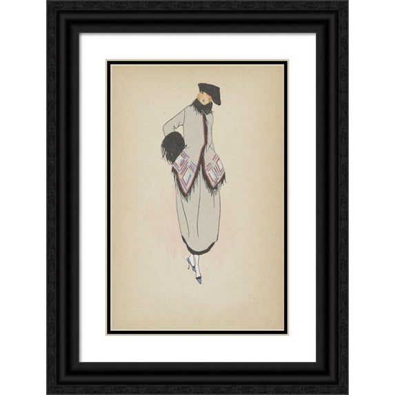 Anonymous 17x24 Black Ornate Framed Double Matted Museum Art Print Titled: Pimpanti (1921-1922)
