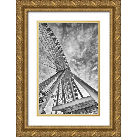 Anonymous 17x24 Gold Ornate Wood Framed with Double Matting Museum Art Print Titled - Ferris Wheel