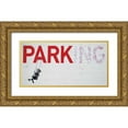 thumbnail image 1 of Anonymous 18x11 Gold Ornate Wood Framed with Double Matting Museum Art Print Titled - Broadway Los Angeles-graffiti attributed to Banksy - detail, 1 of 4