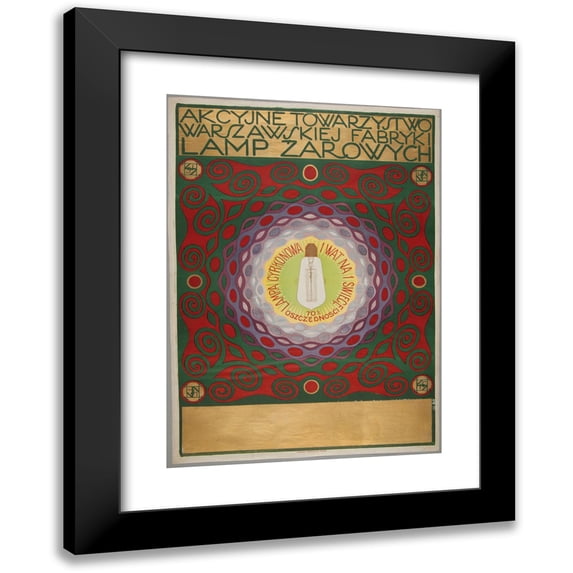 Anonymous 18x24 Black Modern Framed Museum Art Print Titled - Akcyjny Society for the Warsaw Fabry Lamp Factory (1911)
