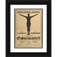thumbnail image 1 of Anonymous 18x24 Black Ornate Framed Double Matted Museum Art Print Titled: International Swimming Festival (1921), 1 of 5