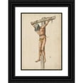 thumbnail image 1 of Anonymous 18x24 Black Ornate Framed Double Matted Museum Art Print Titled: Thief on the Cross (To the Left), 1 of 5
