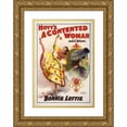 thumbnail image 1 of Anonymous 18x24 Gold Ornate Framed and Double Matted Museum Art Print Titled - Hoyt's a Contented Woman (1899), 1 of 4