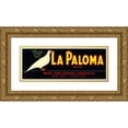thumbnail image 1 of Anonymous 18x9 Gold Ornate Wood Frame and Double Matted Museum Art Print Titled - La Paloma Brand Florida Citrus Fruit Label (1930-1950), 1 of 4