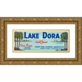 thumbnail image 1 of Anonymous 18x9 Gold Ornate Wood Frame and Double Matted Museum Art Print Titled - Lake Dora Brand Citrus Label (1930-1950), 1 of 4