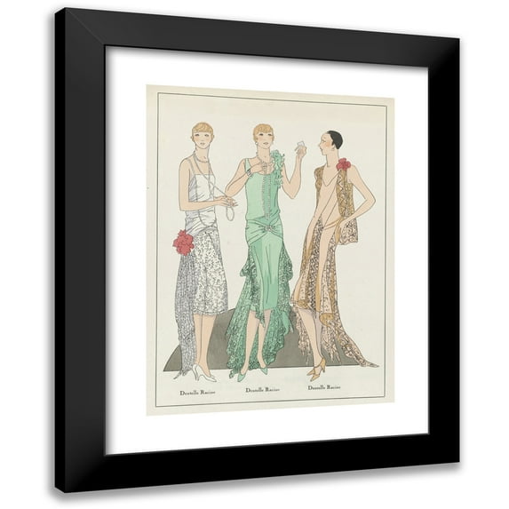 Anonymous 19x24 Black Modern Framed Museum Art Print Titled - Art - Taste - Beauty, Female Elegance Sheets, June 1929, No. 106, 9th Year, P.25 (1929)