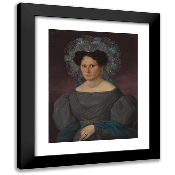 Anonymous 19x24 Black Modern Framed Museum Art Print Titled - Portrait of Eleonora Gomolińska Nee Pelletier