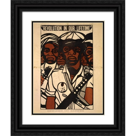Anonymous 19x24 Black Ornate Framed Double Matted Museum Art Print Titled: Revolution in Our Lifetime (1970)