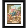thumbnail image 1 of Anonymous 19x24 Black Ornate Wood Framed with Double Matting Museum Art Print Titled - HL. FAMILIE, 1 of 4
