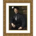 thumbnail image 1 of Anonymous 19x24 Gold Ornate Framed and Double Matted Museum Art Print Titled - Portrait of Ugolino Martelli (Mid 16th Century), 1 of 4