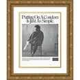 thumbnail image 1 of Anonymous 19x24 Gold Ornate Framed and Double Matted Museum Art Print Titled - Putting on a Condom is Just as Simple (1993), 1 of 4