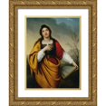 thumbnail image 1 of Anonymous 19x24 Gold Ornate Framed and Double Matted Museum Art Print Titled - St. Cecilia (1830), 1 of 4
