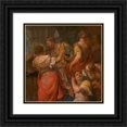 thumbnail image 1 of Anonymous 20x20 Black Ornate Framed Double Matted Museum Art Print Titled: Achilles and the Daughters of King Lycomedes (1690), 1 of 5