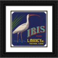 thumbnail image 1 of Anonymous 20x20 Black Ornate Framed Double Matted Museum Art Print Titled: Ibis Brand Fruit Label (1930-1950), 1 of 5