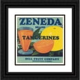 thumbnail image 1 of Anonymous 20x20 Black Ornate Framed Double Matted Museum Art Print Titled: Zeneda Brand Tangerines Label (1930-1950), 1 of 5