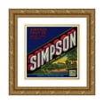 thumbnail image 1 of Anonymous 20x20 Gold Ornate Framed and Double Matted Museum Art Print Titled - Simpson Fruit Label (1930-1950), 1 of 4