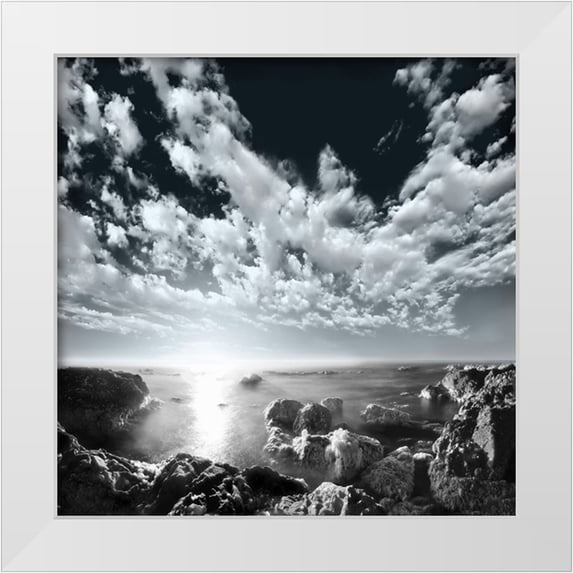 Anonymous 20x20 White Modern Wood Framed Museum Art Print Titled - Ocean Seaside II