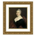 thumbnail image 1 of Anonymous 20x23 Gold Ornate Framed and Double Matted Museum Art Print Titled - Portrait of a Woman (C. 1711), 1 of 4