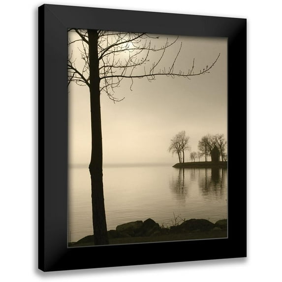 Anonymous 20x24 Black Modern Framed Museum Art Print Titled - Tranquil Cove