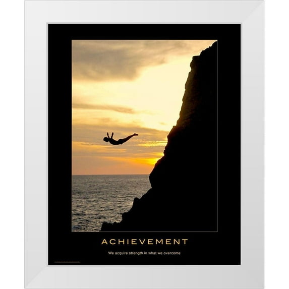 Anonymous 20x24 White Modern Wood Framed Museum Art Print Titled - Achievement