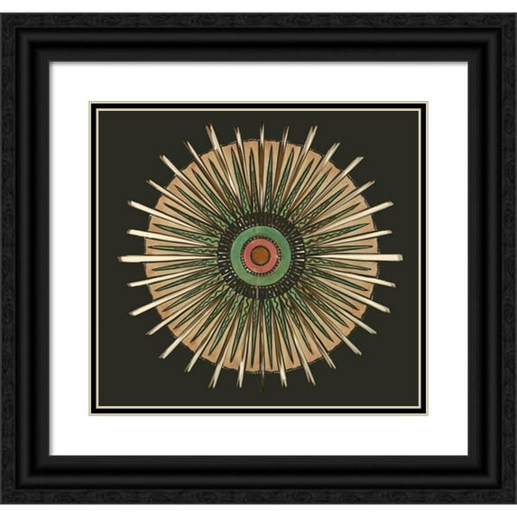 Anonymous 21x20 Black Ornate Framed Double Matted Museum Art Print Titled: Moon (ca. 1780)