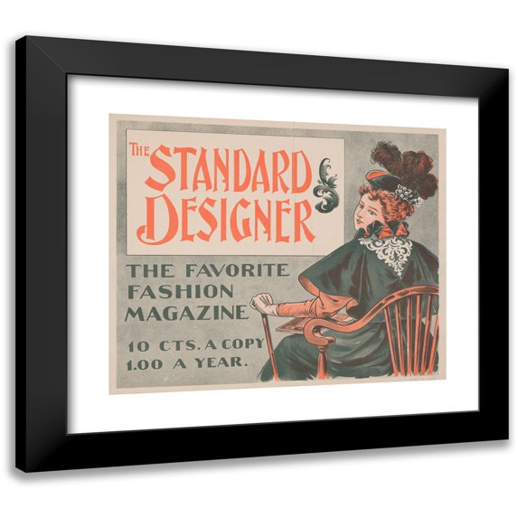 Anonymous 23x20 Black Modern Framed Museum Art Print Titled - The Standard Designer (1896)