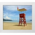 thumbnail image 1 of Anonymous 23x20 White Modern Wood Framed Museum Art Print Titled - Lifeguard Observation Tower, Color, 1 of 4