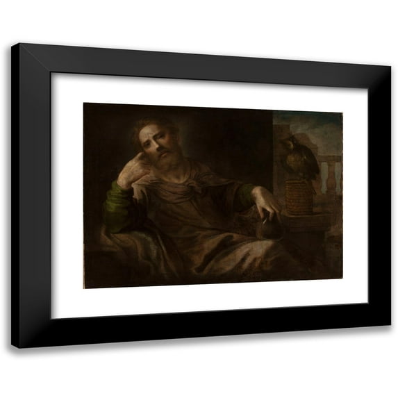 Anonymous 24x18 Black Modern Framed Museum Art Print Titled - Philosopher