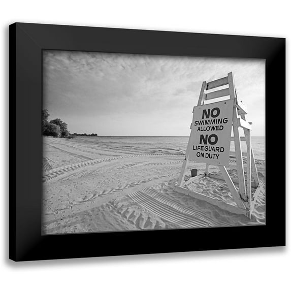 Anonymous 24x19 Black Modern Framed Museum Art Print Titled - No Swimming