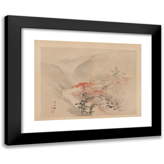 Anonymous 24x19 Black Modern Framed Museum Art Print Titled - Yofu Gajo, Pl.16 (1895-1898)
