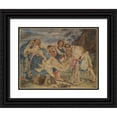 thumbnail image 1 of Anonymous 24x19 Black Ornate Framed Double Matted Museum Art Print Titled: The Deposition of Christ, 1 of 5